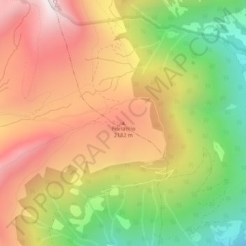 Mapa topográfico Pianaccio, altitude, relevo