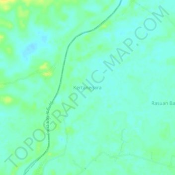 Mapa topográfico Kertanegara, altitude, relevo