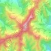 Mapa topográfico Monte Battaglia, altitude, relevo