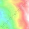 Mapa topográfico LLaquín, altitude, relevo