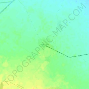 Mapa topográfico Refugio, altitude, relevo