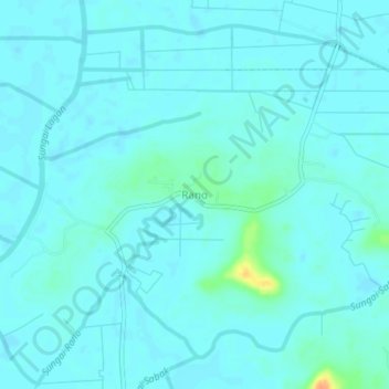 Mapa topográfico Rano, altitude, relevo