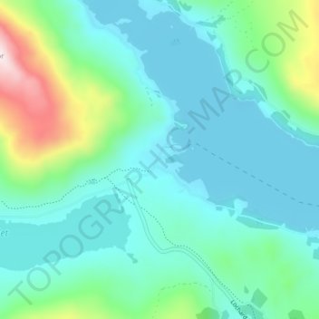 Mapa topográfico Stronachlachar, altitude, relevo