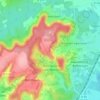 Mapa topográfico Les Creuttes, altitude, relevo