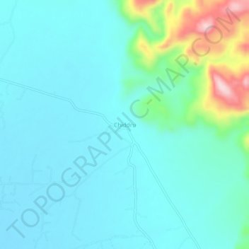 Mapa topográfico Chiddru, altitude, relevo