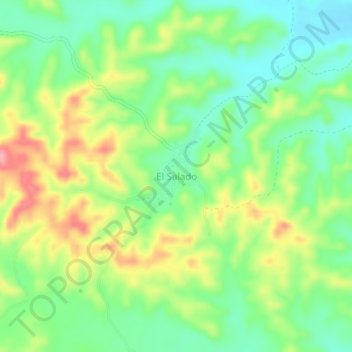 Mapa topográfico El Salado, altitude, relevo