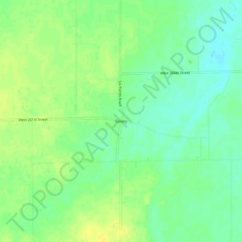 Mapa topográfico Boxley, altitude, relevo