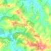 Mapa topográfico Bordenave, altitude, relevo