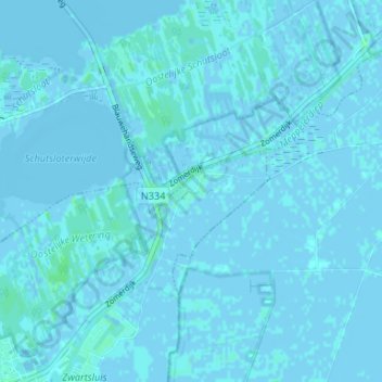 Mapa topográfico Baarlo, altitude, relevo