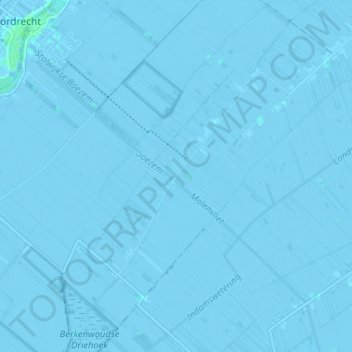 Mapa topográfico Achterbroek, altitude, relevo