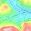 Mapa topográfico Glusburn, altitude, relevo