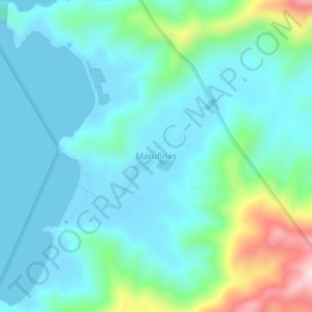 Mapa topográfico Marufinas, altitude, relevo