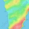 Mapa topográfico Bregoulou, altitude, relevo