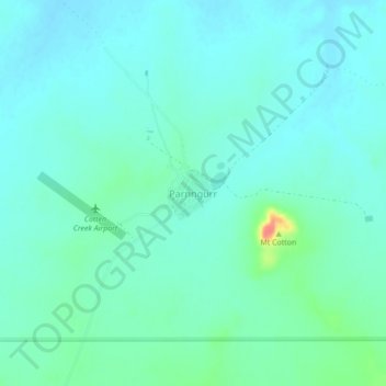 Mapa topográfico Parnngurr, altitude, relevo