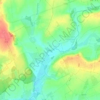 Mapa topográfico Fleurs, altitude, relevo