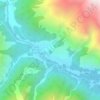 Mapa topográfico Upper Pisang, altitude, relevo