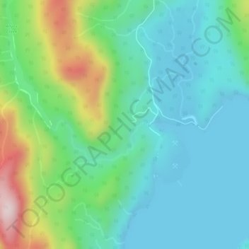 Mapa topográfico Anyox, altitude, relevo