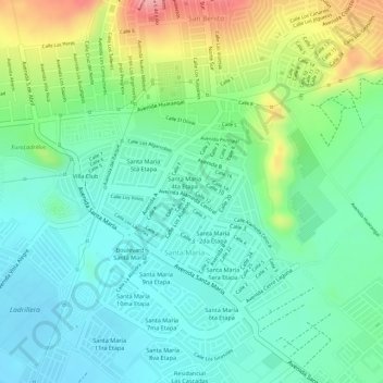 Mapa topográfico F28, altitude, relevo