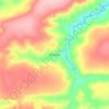 Mapa topográfico Rancharia, altitude, relevo