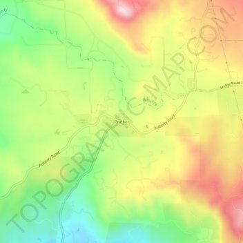 Mapa topográfico Prather, altitude, relevo
