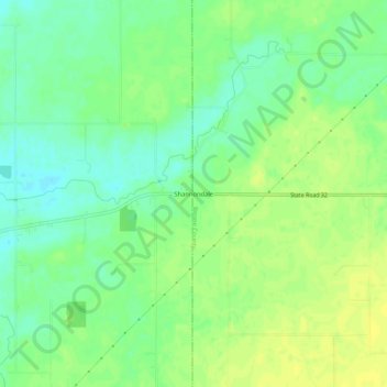 Mapa topográfico Shannondale, altitude, relevo