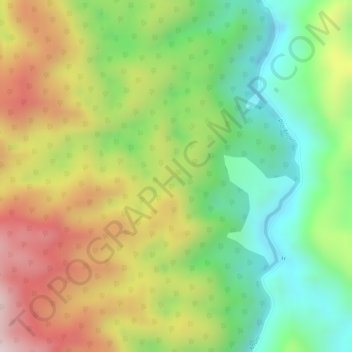 Mapa topográfico Antioquia, altitude, relevo