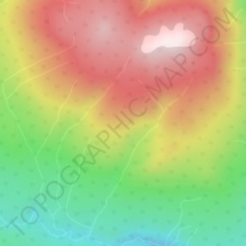 Mapa topográfico Skeena Mountains, altitude, relevo