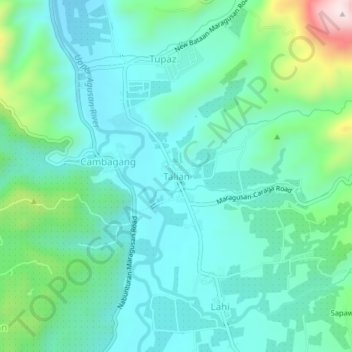 Mapa topográfico Talian, altitude, relevo