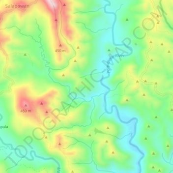 Mapa topográfico Paquibato District, altitude, relevo