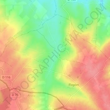 Mapa topográfico Chevireuil, altitude, relevo