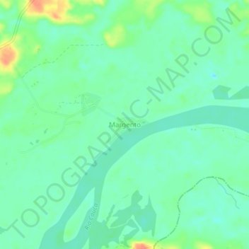Mapa topográfico Margento, altitude, relevo