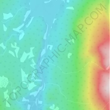 Mapa topográfico Selwyn Mountains, altitude, relevo