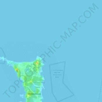 Mapa topográfico Deep Slope, altitude, relevo