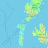 Mapa topográfico Western Isles, altitude, relevo