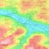 Mapa topográfico Blaydon on Tyne, altitude, relevo