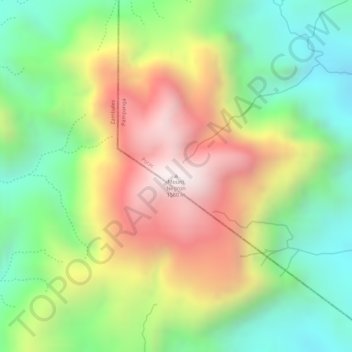 Mapa topográfico Mount Negron, altitude, relevo