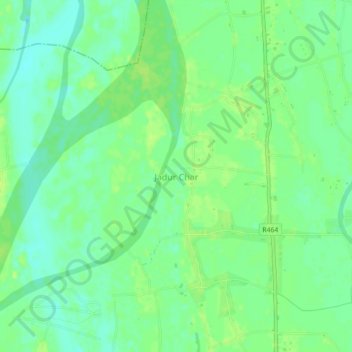 Mapa topográfico Jadur Char, altitude, relevo