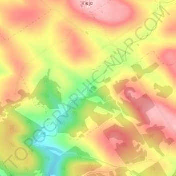 Mapa topográfico El Tigre, altitude, relevo