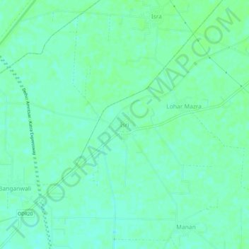Mapa topográfico Isri, altitude, relevo