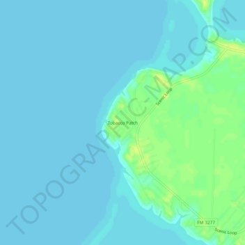 Mapa topográfico Tobacco Patch, altitude, relevo