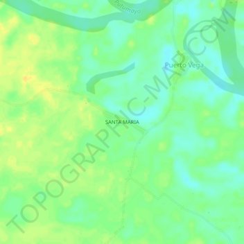 Mapa topográfico SANTA MARIA, altitude, relevo