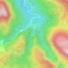 Mapa topográfico Grotte Du Chameau, altitude, relevo