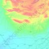 Mapa topográfico Dera Bugti District, altitude, relevo