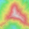 Mapa topográfico 连云山, altitude, relevo