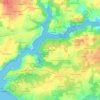 Mapa topográfico Kermeur Bihan, altitude, relevo