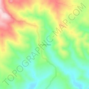 Mapa topográfico Fatumonas, altitude, relevo