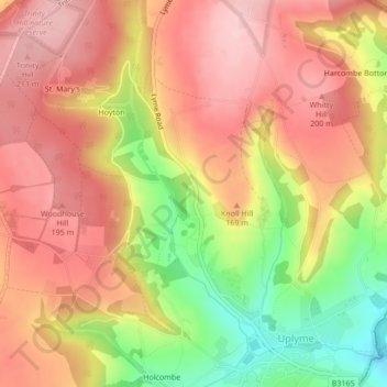 Mapa topográfico Yawl, altitude, relevo