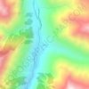 Mapa topográfico Ushu, altitude, relevo