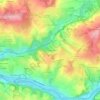 Mapa topográfico Le Clos Gigondas, altitude, relevo