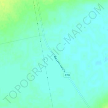 Mapa topográfico Los Barreales, altitude, relevo